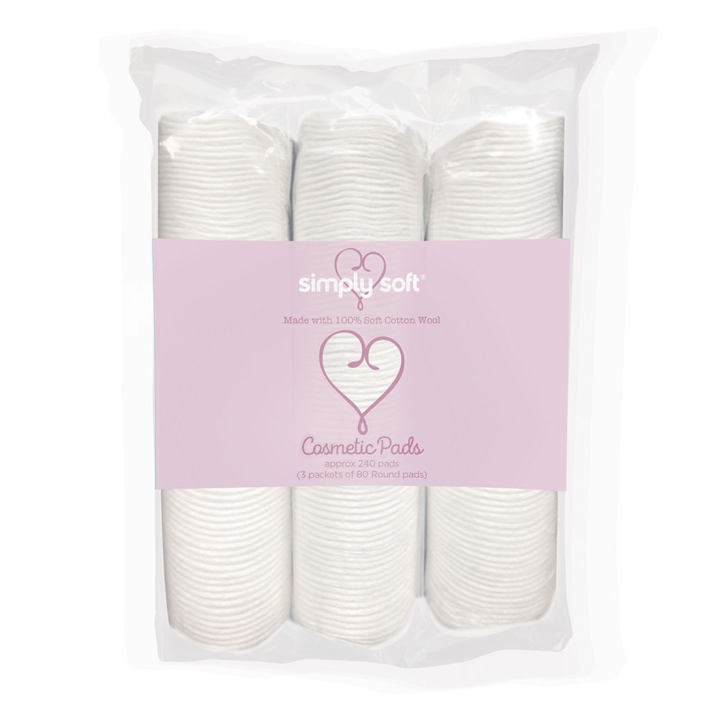 Simply Soft® Round Cotton Cosmetic Pads Multipack Polyco Healthline