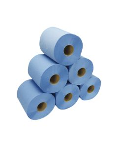 Fine Touch PCF150B 2ply Blue Centre Feed Roll (170mm x 150m)