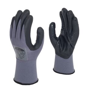 Polyco Polyflex Grip Nylon Glove with Foamed Nitrile Dotted Palm Coating