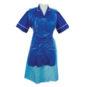 Shield A1B/R Blue Medium Duty Standard Length Aprons on a Roll