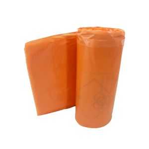 AT25/M111 Orange Medium Duty Clinical Waste Sacks on a Roll (90L, 5kg)