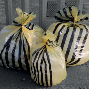 FAYB/5 Tiger Stripe Medium Duty Clinical Waste Sacks (90L)