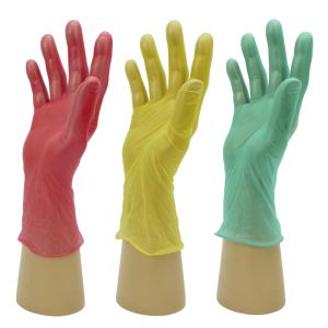 Shield GD17 Green/Red/Yellow Vinyl Powder Free Disposable Glove