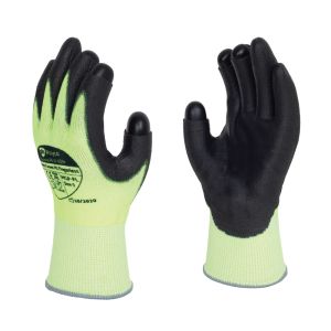 Polyco Matrix Green PU Fingerless Cut Resistant PU Palm Coated Glove