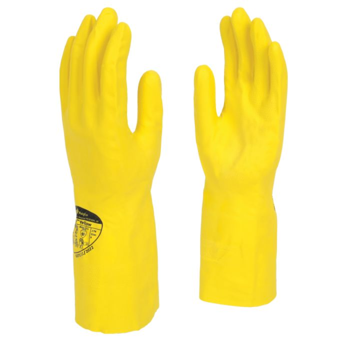 PURA Yellow Nitrile Flocklined Glove | Polyco Healthline