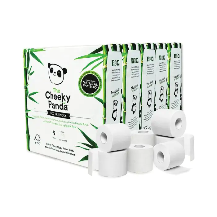The Cheeky Panda Plastic-Free Bamboo 3ply Toilet Tissue