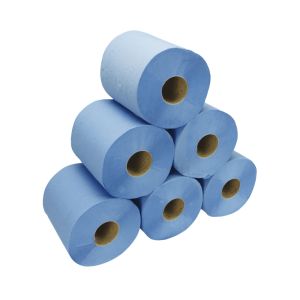 Fine Touch 2ply Blue Centre Feed Roll (170mm x 150m)