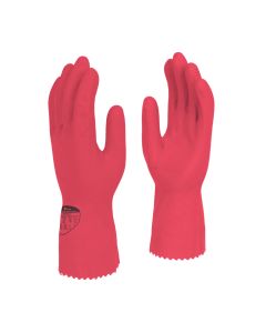Optima™ Red 30cm Mediumweight Natural Rubber Flock Lined Glove