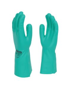 Nitri‑Tech® III Green Flock Lined 33cm Nitrile Rubber Glove