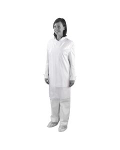 A3/W Shield® White Standard Length Disposable Aprons in a Pack