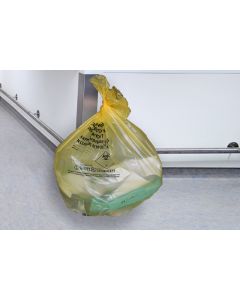 Yellow Heavy Duty Clinical Waste Sacks on a Roll (90L, 12kg)