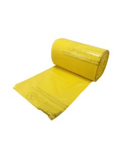 Yellow Medium Duty Clinical Waste Sacks on a Roll (20L, 5kg)
