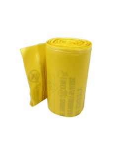 Yellow Medium Duty Clinical Waste Sacks on a Roll (30L, 5kg)