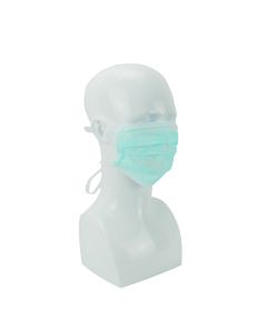DK01GT Green 3ply Type IIR Tie On Disposable Facemasks 